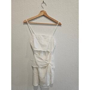 Cotton candy White cotton mini  dress sz small